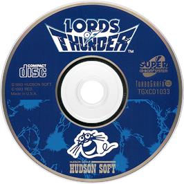 Artwork on the Disc for Lords of Thunder on the NEC TurboGrafx CD.