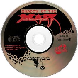 Artwork on the Disc for Shadow of the Beast on the NEC TurboGrafx CD.