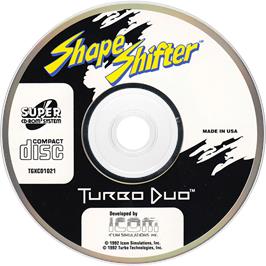 Artwork on the Disc for Shape Shifter on the NEC TurboGrafx CD.