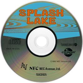 Artwork on the Disc for Splash Lake on the NEC TurboGrafx CD.