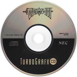 Artwork on the Disc for Valis 3 on the NEC TurboGrafx CD.