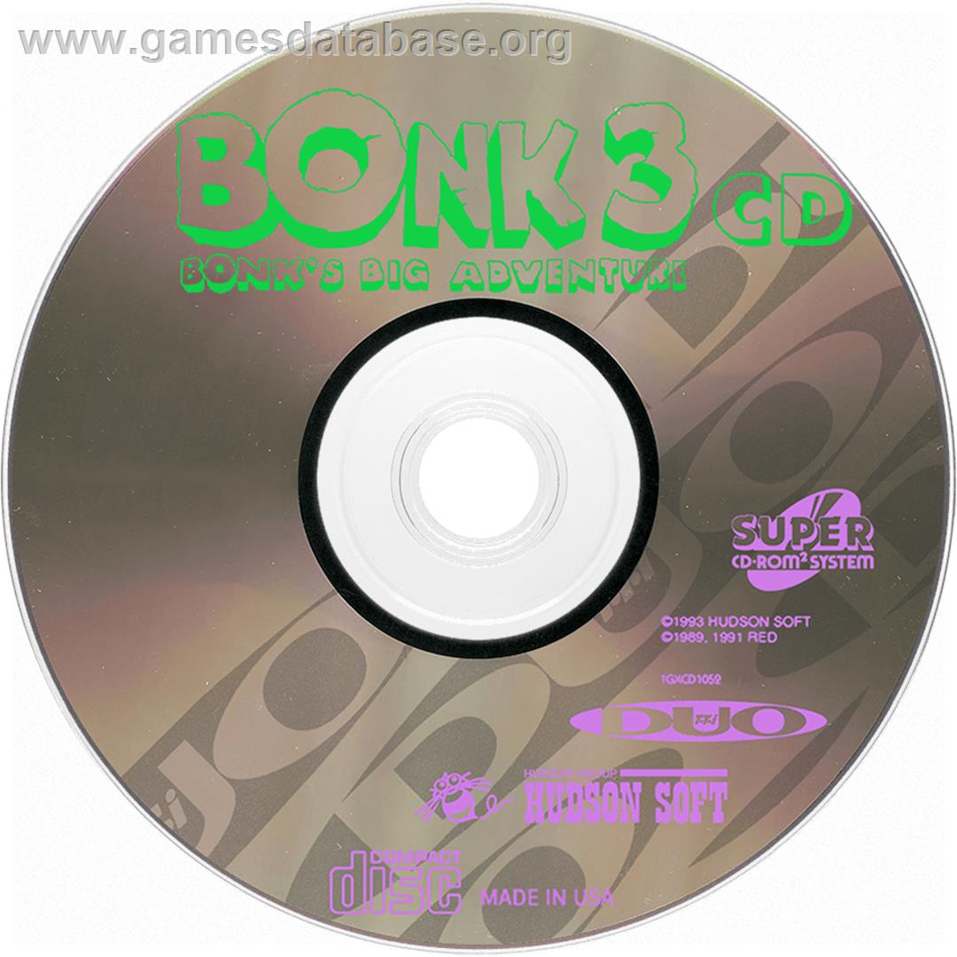 Bonk 3: Bonk's Big Adventure - NEC TurboGrafx CD - Artwork - Disc