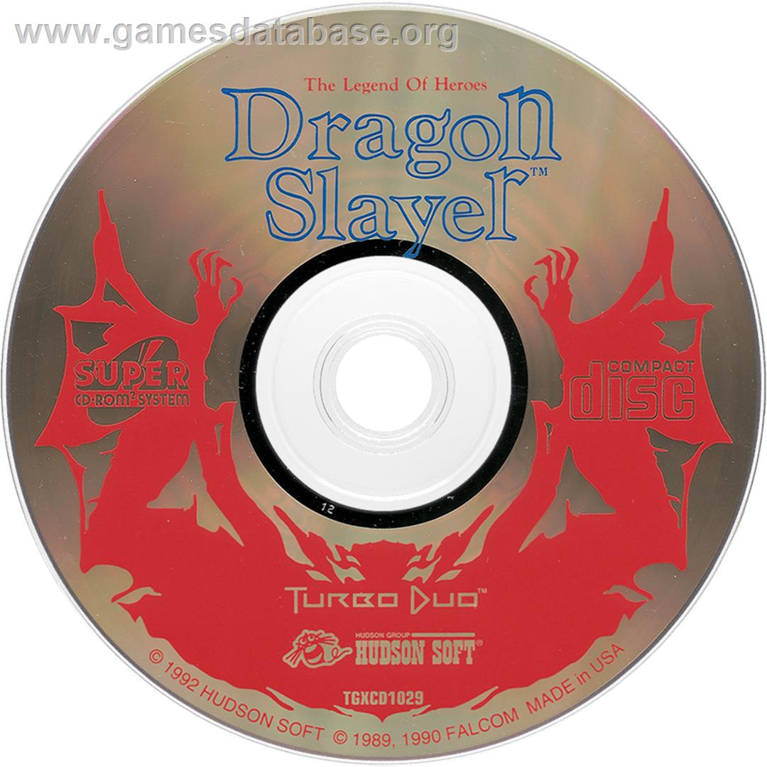 Dragon Slayer: The Legend of Heroes - NEC TurboGrafx CD - Artwork - Disc