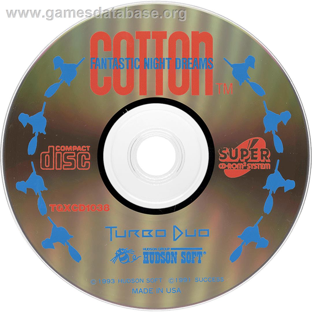 Fantastic Night Dreams: Cotton - NEC TurboGrafx CD - Artwork - Disc
