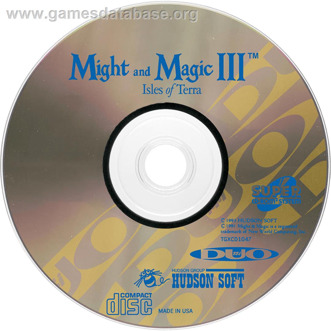 Might and Magic III: Isles of Terra - NEC TurboGrafx CD - Artwork - Disc