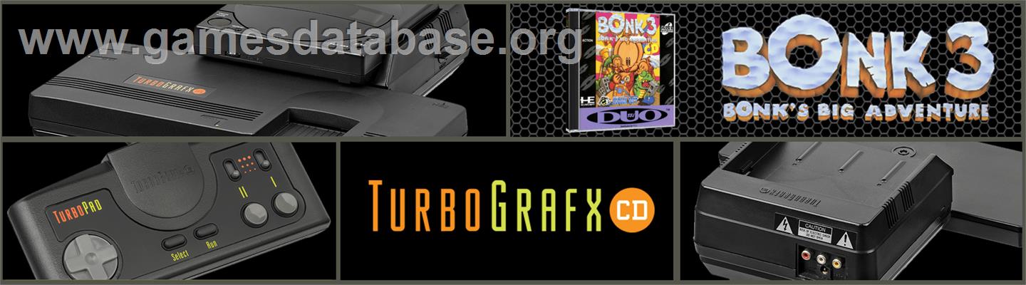 Bonk 3 - Bonk's Big Adventure - NEC TurboGrafx CD - Artwork - Marquee