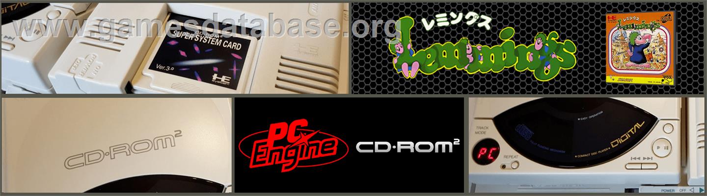 Lemmings - NEC TurboGrafx CD - Artwork - Marquee