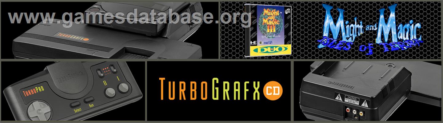 Might and Magic III: Isles of Terra - NEC TurboGrafx CD - Artwork - Marquee