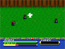 In game image of Basted on the NEC TurboGrafx CD.