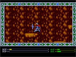 In game image of Exile on the NEC TurboGrafx CD.