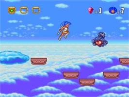 In game image of Fausseté Amour on the NEC TurboGrafx CD.