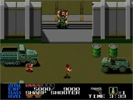 In game image of Last Alert on the NEC TurboGrafx CD.