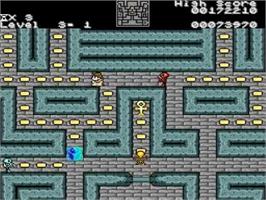 In game image of Pyramid Plunder on the NEC TurboGrafx CD.
