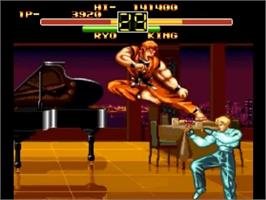 In game image of Ryuuko No Ken on the NEC TurboGrafx CD.