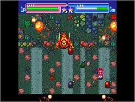 In game image of Travel Eple on the NEC TurboGrafx CD.