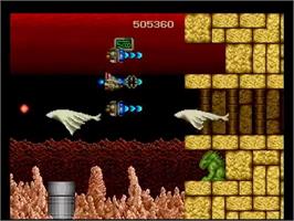 In game image of Zero Wing on the NEC TurboGrafx CD.