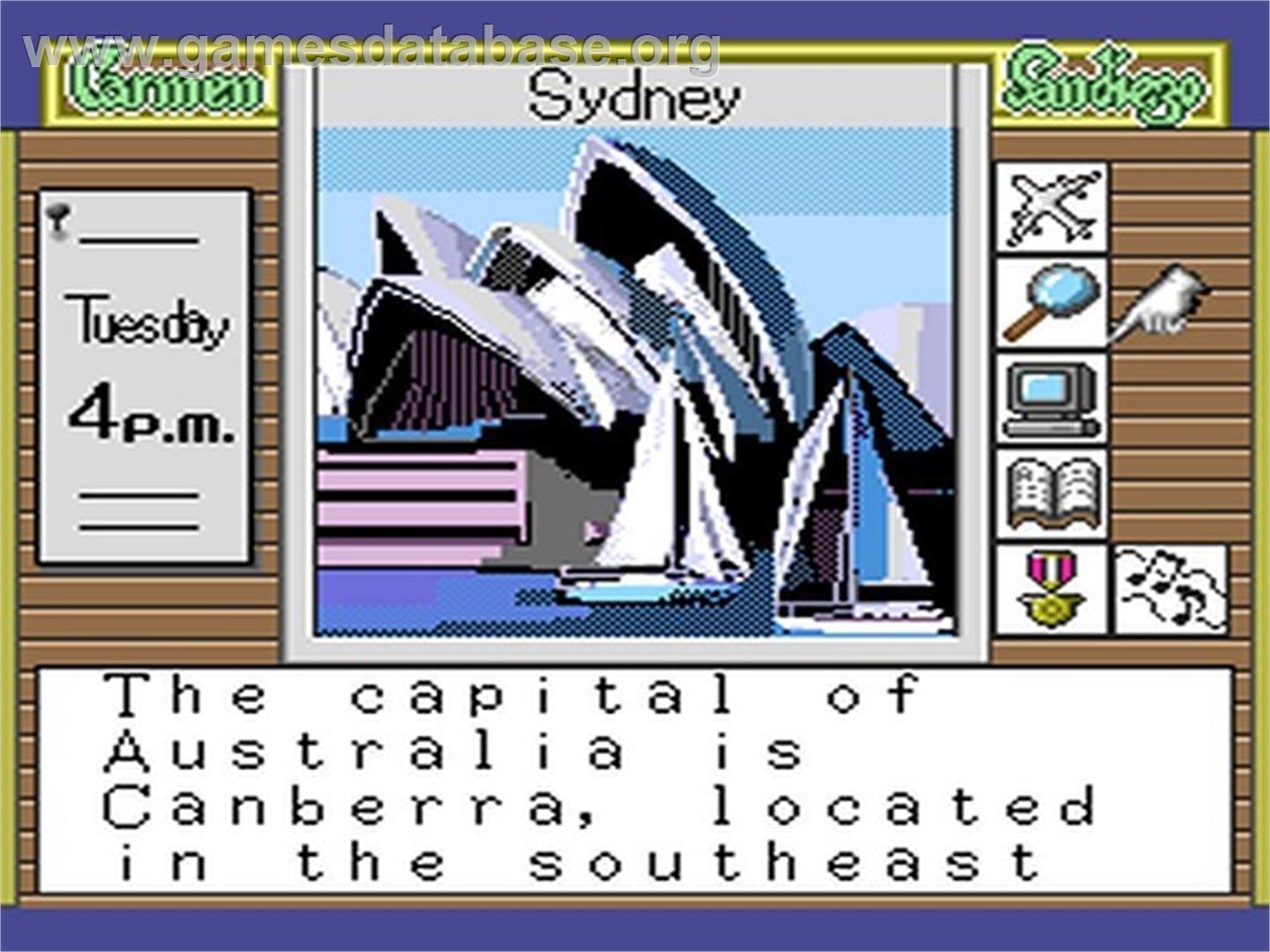 Where in the World is Carmen Sandiego? - NEC TurboGrafx CD - Artwork - In Game