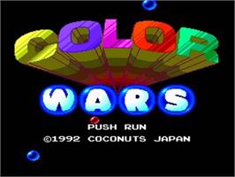 Title screen of Color Wars on the NEC TurboGrafx CD.