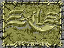 Title screen of Exile on the NEC TurboGrafx CD.