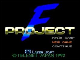 Title screen of F1 Team Simulation - Project F on the NEC TurboGrafx CD.