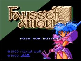 Title screen of Fausseté Amour on the NEC TurboGrafx CD.