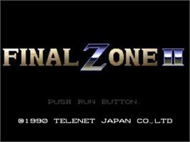 Title screen of Final Zone 2 on the NEC TurboGrafx CD.