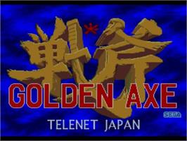 Title screen of Golden Axe on the NEC TurboGrafx CD.