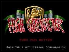 Title screen of High Grenadier on the NEC TurboGrafx CD.