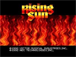 Title screen of Lords Of The Rising Sun on the NEC TurboGrafx CD.