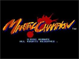 Title screen of Martial Champion on the NEC TurboGrafx CD.