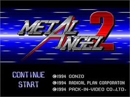 Title screen of Metal Angel 2 on the NEC TurboGrafx CD.