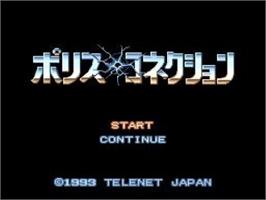 Title screen of Police Connection on the NEC TurboGrafx CD.