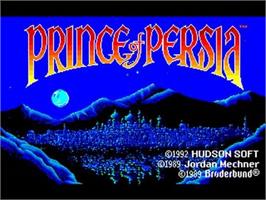 Title screen of Prince Of Persia on the NEC TurboGrafx CD.