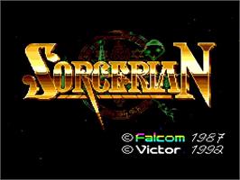 Title screen of Sorcerian on the NEC TurboGrafx CD.