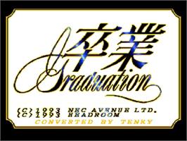 Title screen of Sotsugyou - Graduation on the NEC TurboGrafx CD.