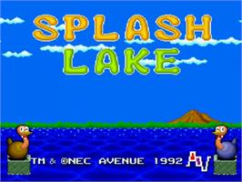 Title screen of Splash Lake on the NEC TurboGrafx CD.