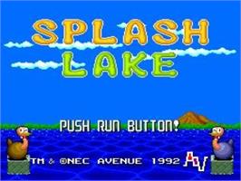 Title screen of Splash Lake on the NEC TurboGrafx CD.
