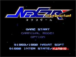 Title screen of Summer Carnival '93 - Nexzr Special on the NEC TurboGrafx CD.