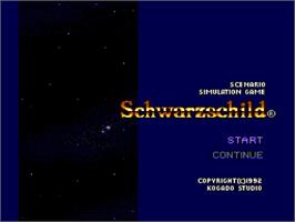Title screen of Super Schwarzschild 2 on the NEC TurboGrafx CD.