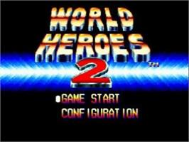 Title screen of World Heroes 2 on the NEC TurboGrafx CD.