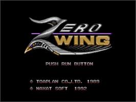 Title screen of Zero Wing on the NEC TurboGrafx CD.