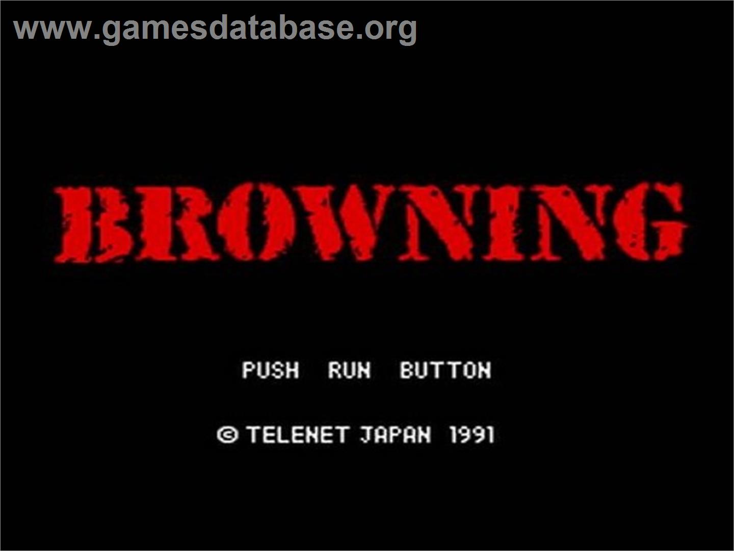 Browning - NEC TurboGrafx CD - Artwork - Title Screen