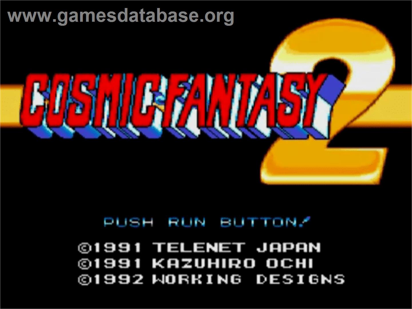 Cosmic Fantasy 2 - NEC TurboGrafx CD - Artwork - Title Screen