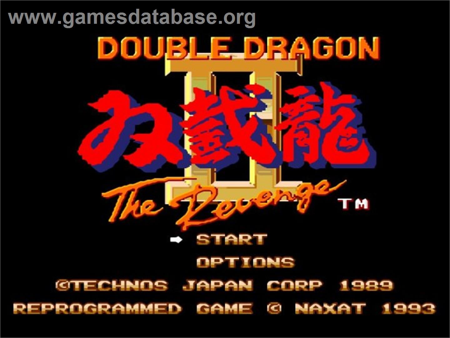 Double Dragon 2 - The Revenge - NEC TurboGrafx CD - Artwork - Title Screen