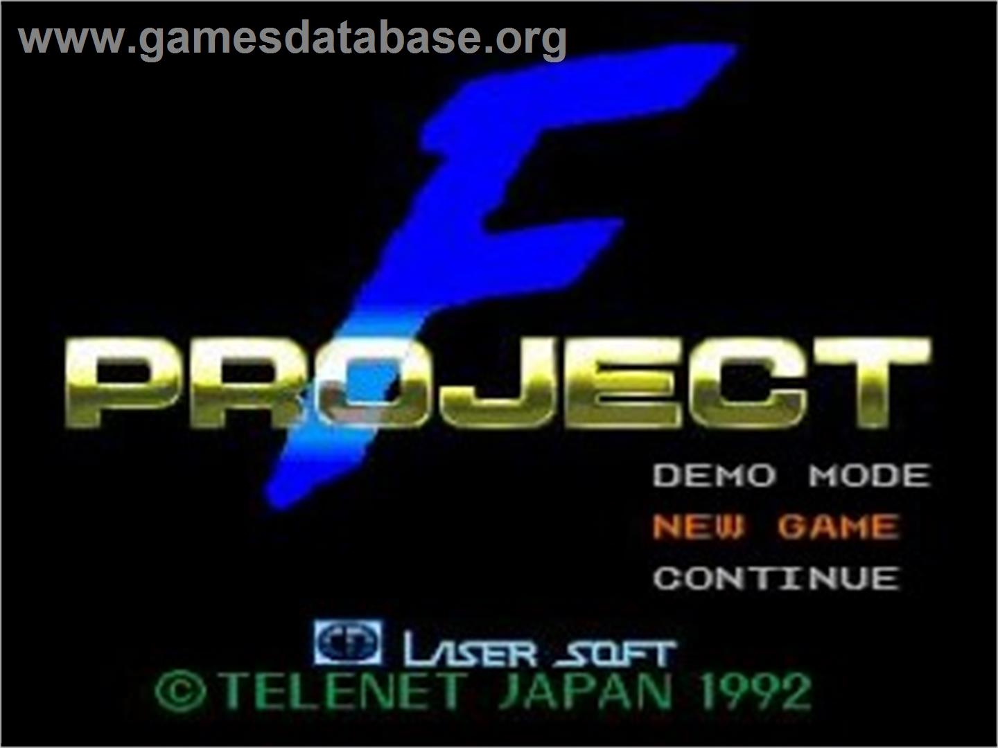 F1 Team Simulation - Project F - NEC TurboGrafx CD - Artwork - Title Screen