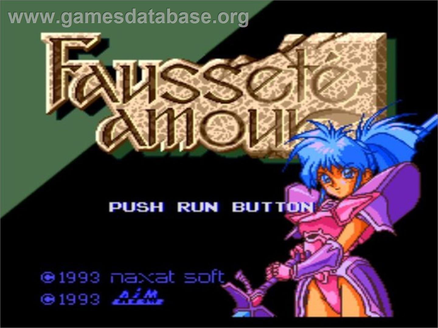 Fausseté Amour - NEC TurboGrafx CD - Artwork - Title Screen