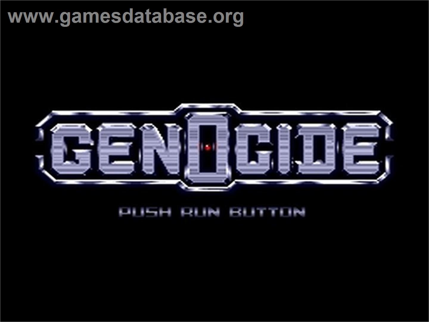 Genocide - NEC TurboGrafx CD - Artwork - Title Screen