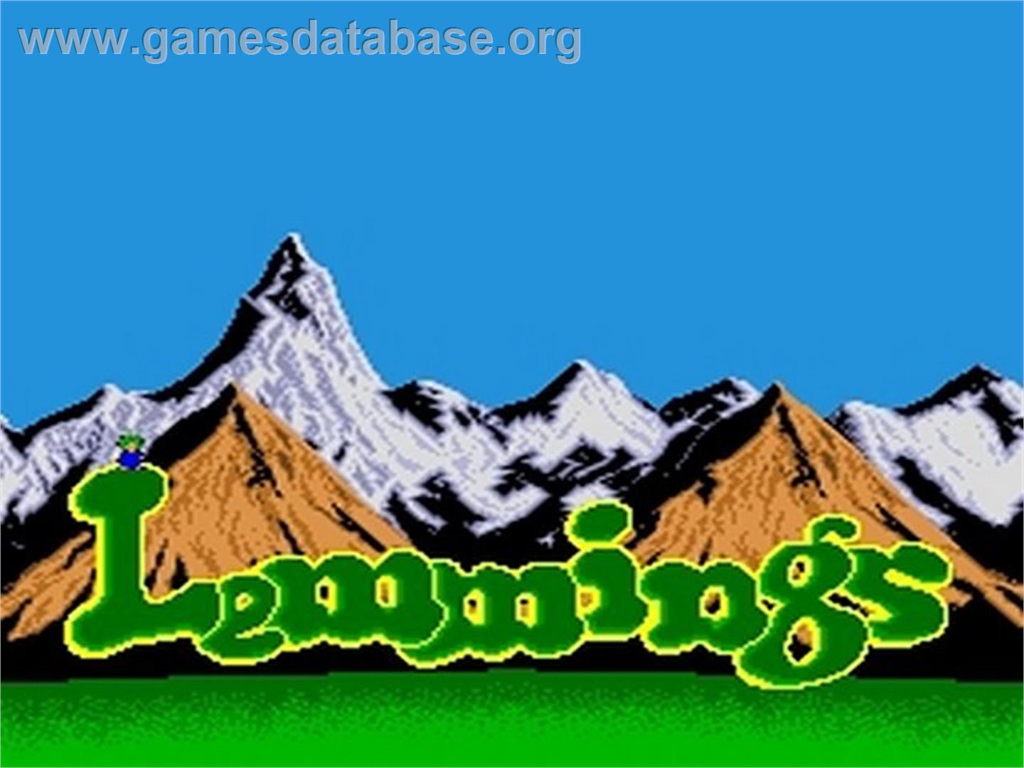 Lemmings - NEC TurboGrafx CD - Artwork - Title Screen