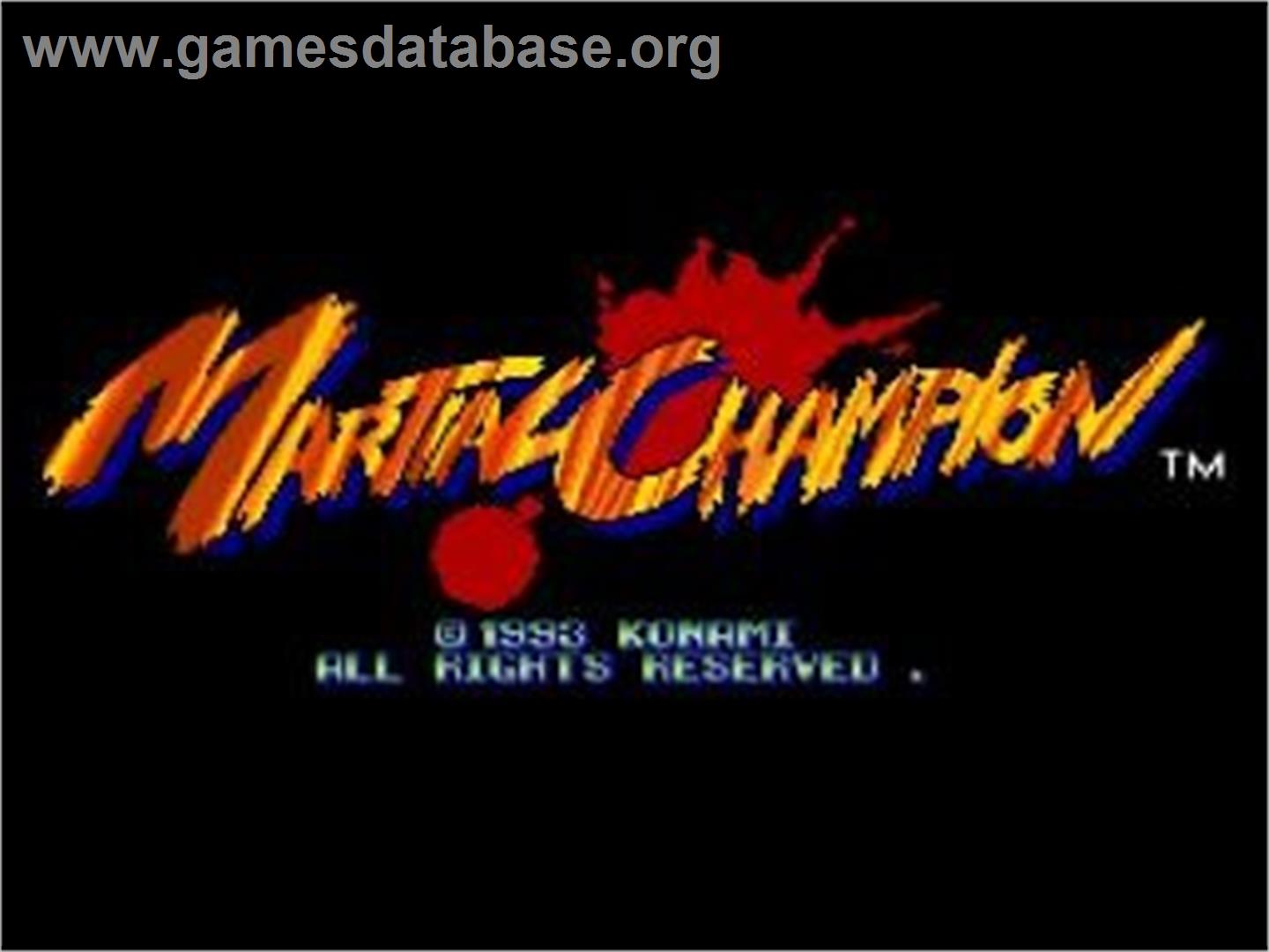 Martial Champion - NEC TurboGrafx CD - Artwork - Title Screen