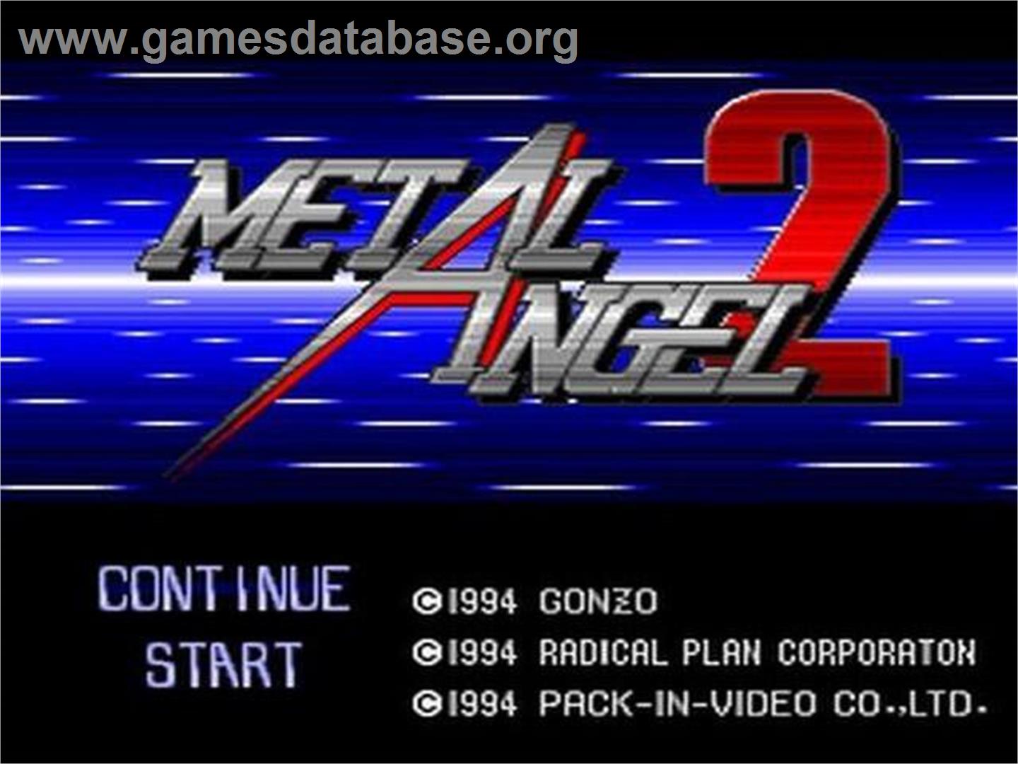 Metal Angel 2 - NEC TurboGrafx CD - Artwork - Title Screen